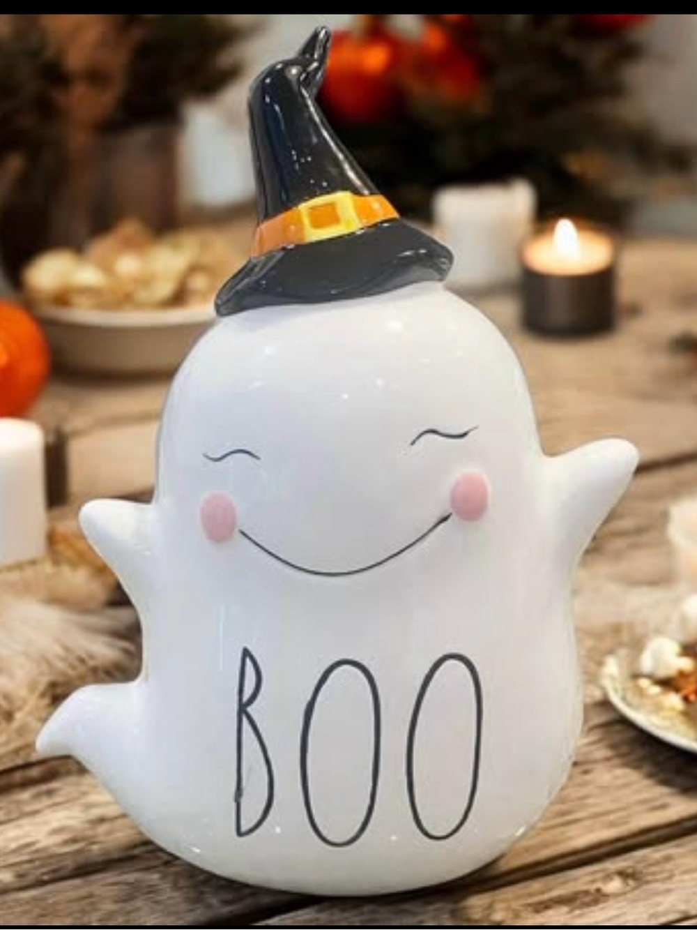 NEW Martha Stewart Home Super Cute BOO Ceramic Ghost